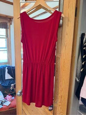 ZARA Red Elastic-Waist Dress